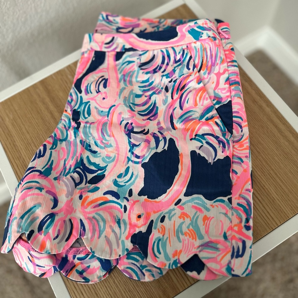 Lilly Pulitzer Pink and Blue Patterned Women's Shorts